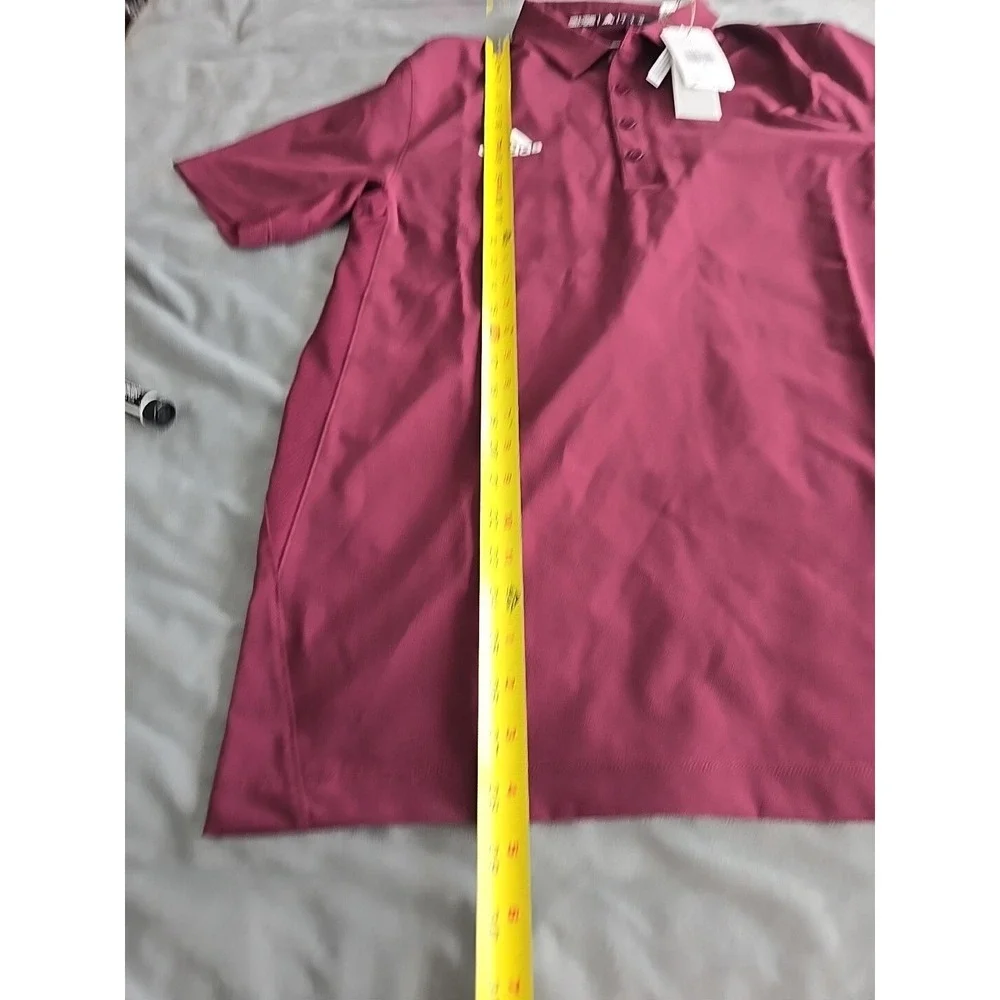 Adidas Men's M‎ STM Polo. Maroon New W/tags. Size S Golf Golfing